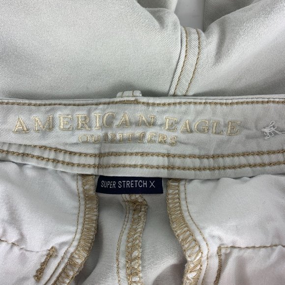 American Eagle 2 Midi Shorts Super Stretch X Beige Casual - Picture 3 of 4